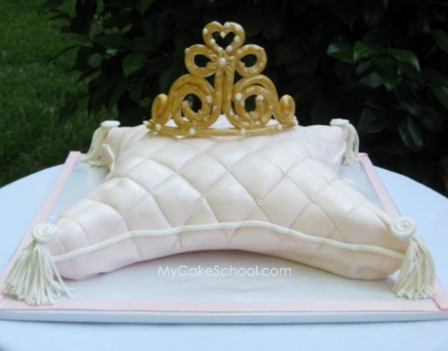 Pillow Cake (for Princess Tiara) My Cake School