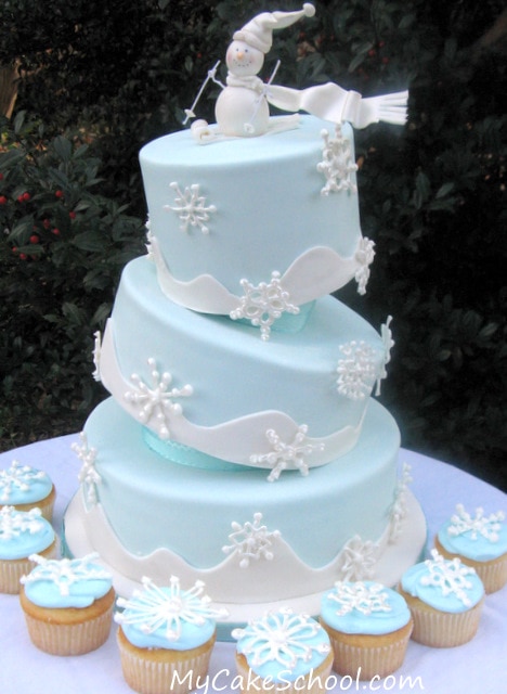 snowflake cake decorations