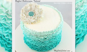 Ruffled Buttercream in Shades of Teal~ Member Video Tutorial Library~ MyCakeSchool.com