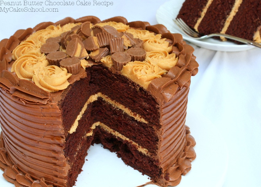 Peanut Butter and Chocolate Cake Recipe from Scratch! My Cake School