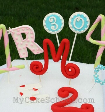 Learn to Make Number and Letter Cake Toppers in this MyCakeSchool.com Cake Decorating Video Tutorial!