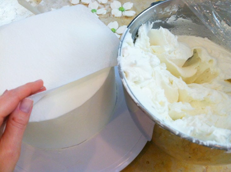Fabulous Fluffy Vanilla Buttercream Recipe by MyCakeSchool.com. This recipe pipes beautifully and crusts for easy smoothing. My Cake School.