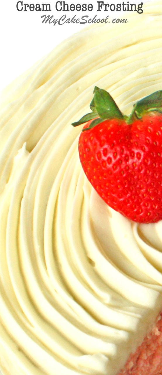 Everyone LOVES this easy and delicious Cream Cheese Buttercream Frosting Recipe by MyCakeSchool.com!