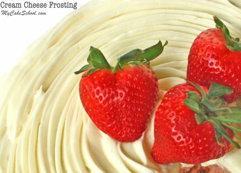 Delicious Cream Cheese Buttercream Frosting Recipe by My Cake School!
