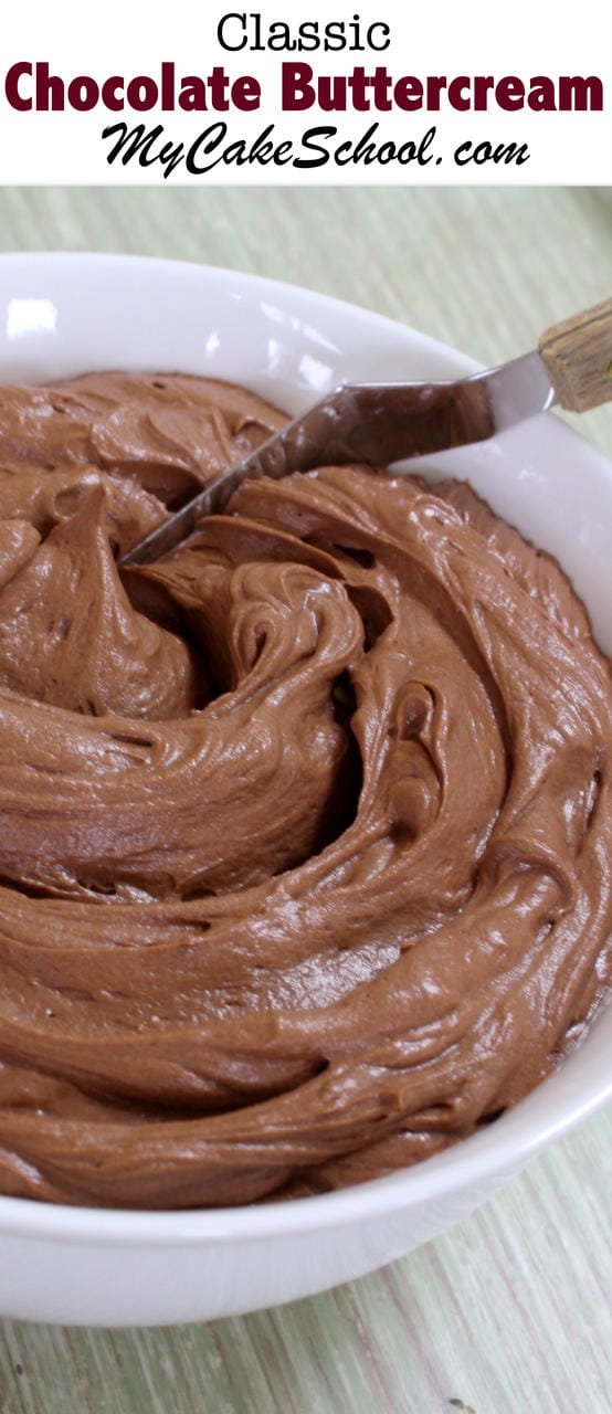 The BESTChocolate Buttercream! Recipe by MyCakeSchool.com. Online cake tutorials, recipes, videos, and more!