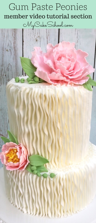 Elegant Gum Paste Peonies Tutorial by MyCakeSchool.com