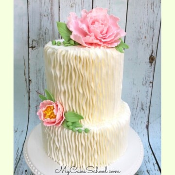 Learn how to make a Gum Paste Peony in this member cake video tutorial by MyCakeSchool.com