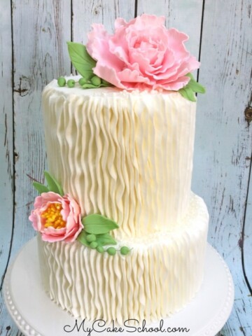 Learn how to make a Gum Paste Peony in this member cake video tutorial by MyCakeSchool.com