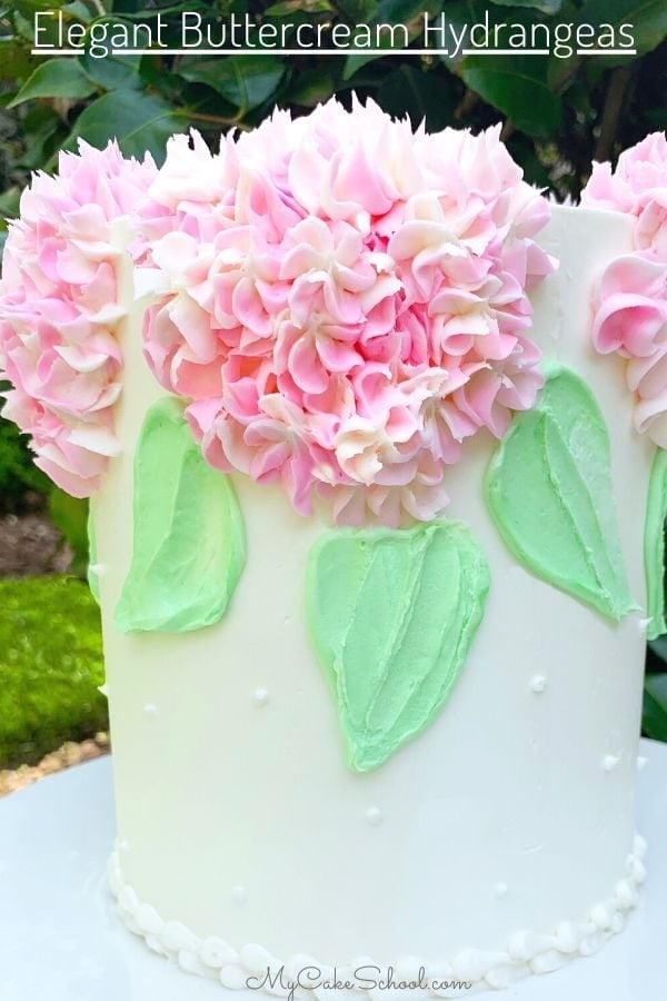 Learn how to create elegant Buttercream Hydrangeas in this cake decorating video tutorial by MyCakeSchool.com! (Member Section)