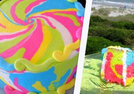 How to Make a Tie Dye Cake and Tie Dye Buttercream! Free Cake Decorating Tutorial by MyCakeSchool.com! Online Cake Classes and Recipes!