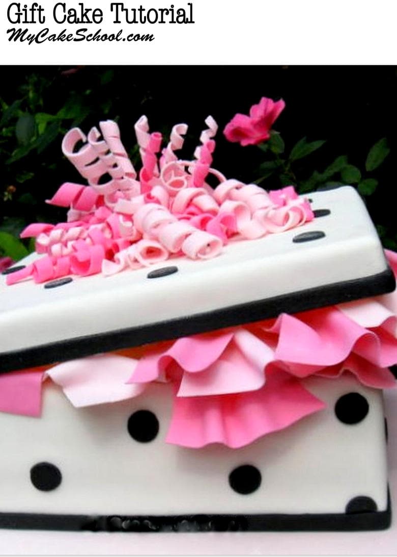 How to Make a Gift Cake! A Cake Decorating Video Tutorial by My Cake School!