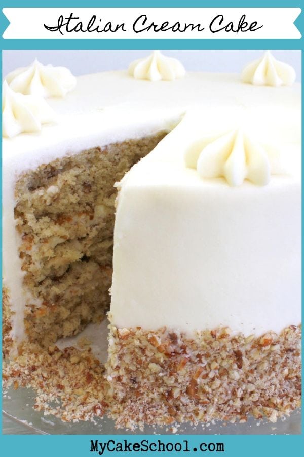 This moist Italian Cream Cake Recipe is the Best! 