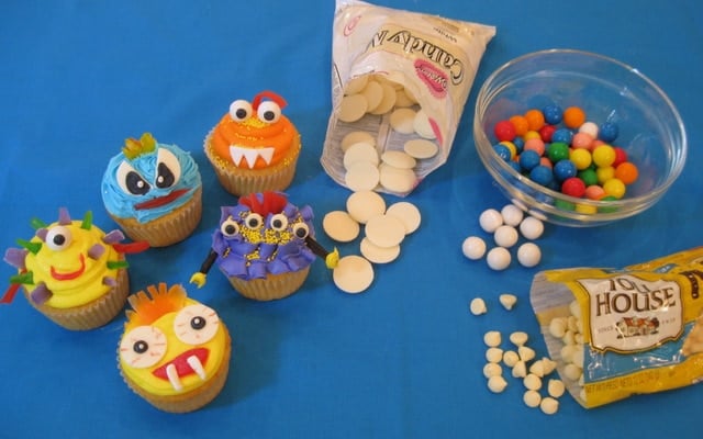 Monster Cupcakes!! Free buttercream cupcake tutorial by MyCakeSchool.com!