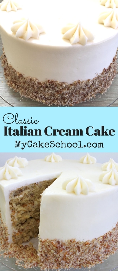 Italian Cream Cake Recipe from Scratch- an AMAZING recipe! From MyCakeSchool.com's Recipes Section.
