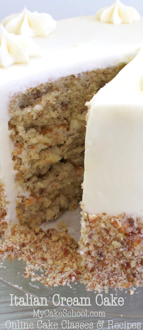 The BEST Italian Cream Cake Recipe from Scratch by MyCakeSchool.com! Cake recipes, cake classes, and more!
