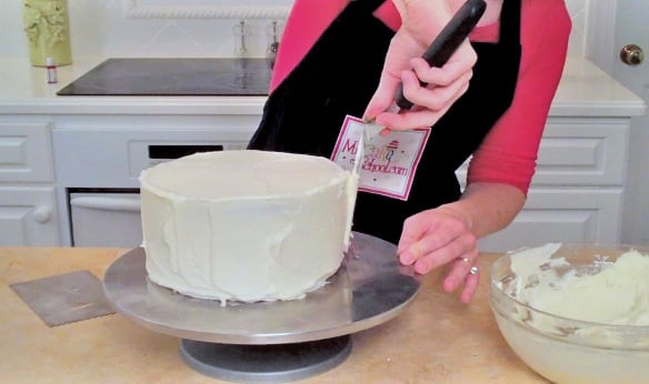 Learn to make a beautiful cake with a frosted lid in this My Cake School free cake tutorial!