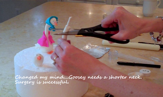 Learn how to make a Mother Goose Cake Topper in this MyCakeSchool.com free cake decorating tutorial!