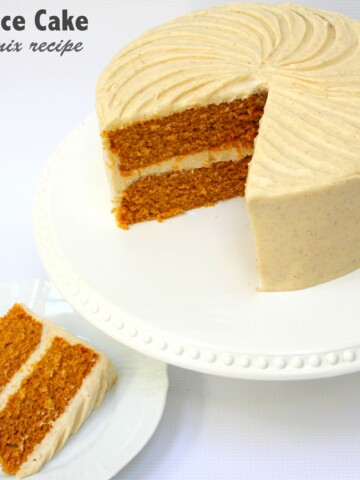 YUM! Delicious Pumpkin Spice Cake- A Doctored Cake Mix Recipe by MyCakeSchool.com!