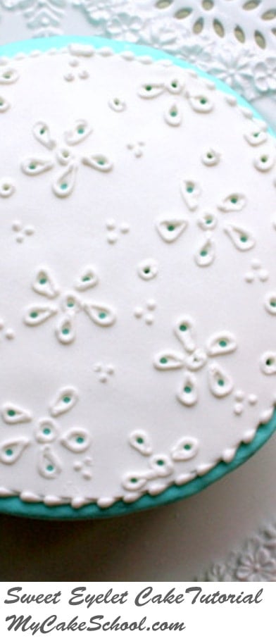 Learn to Create Beautiful Eyelet Decorations {no special tools required!} Free tutorial by MyCakeSchool.com Online Cake Classes & Tutorials!