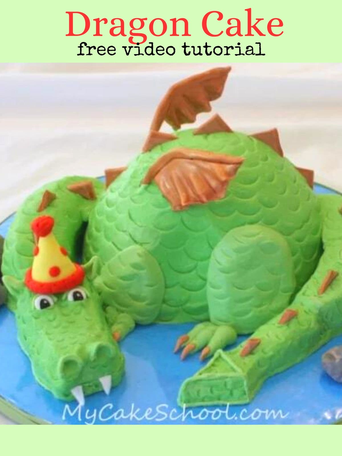 Dragon Cake Video - My Cake School