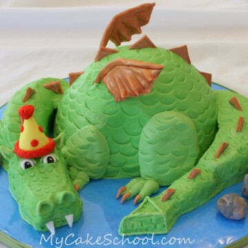 Learn to Make a Dragon Cake in this My Cake School video tutorial!