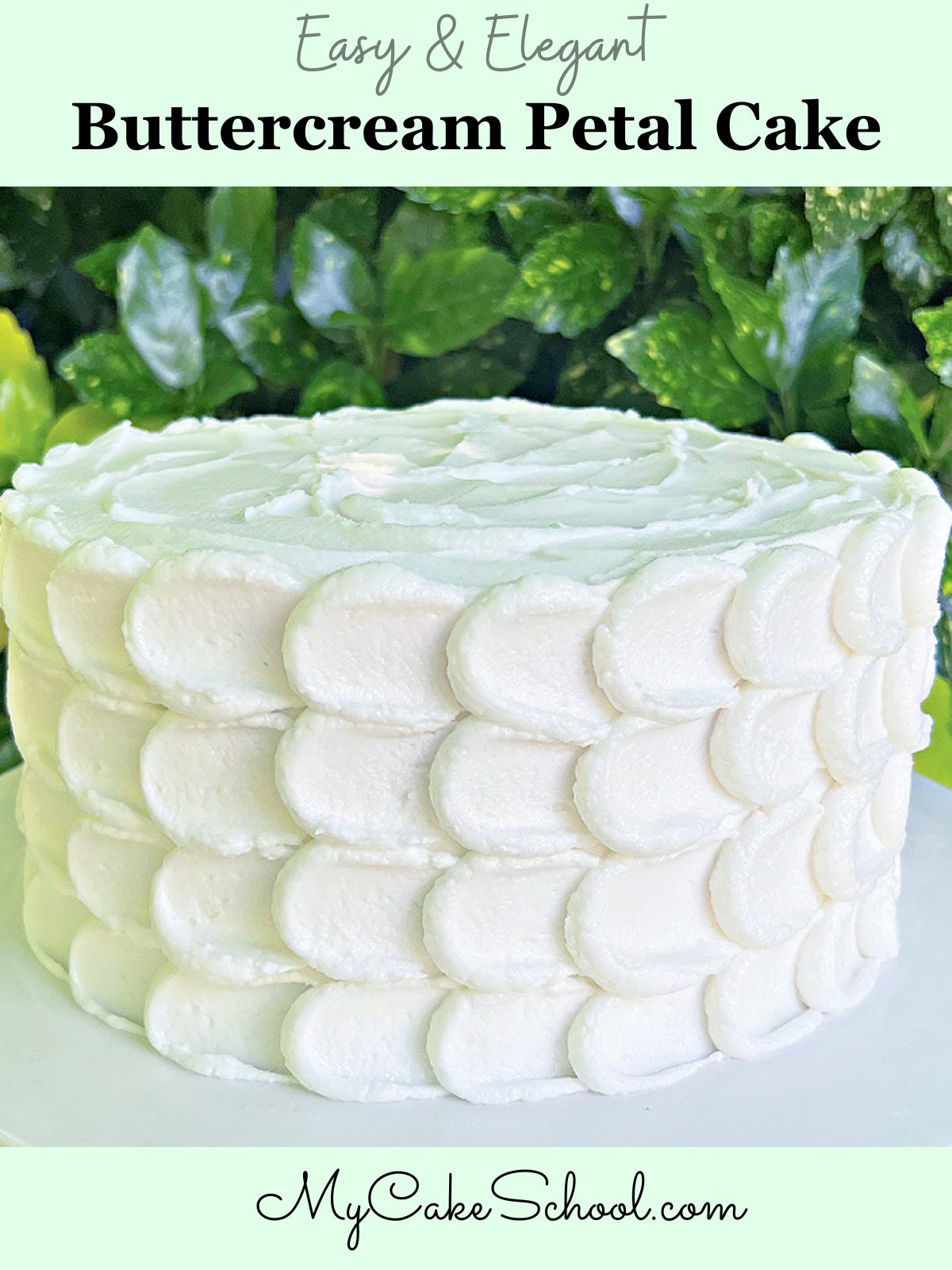 Closeup of Buttercream Petal Cake