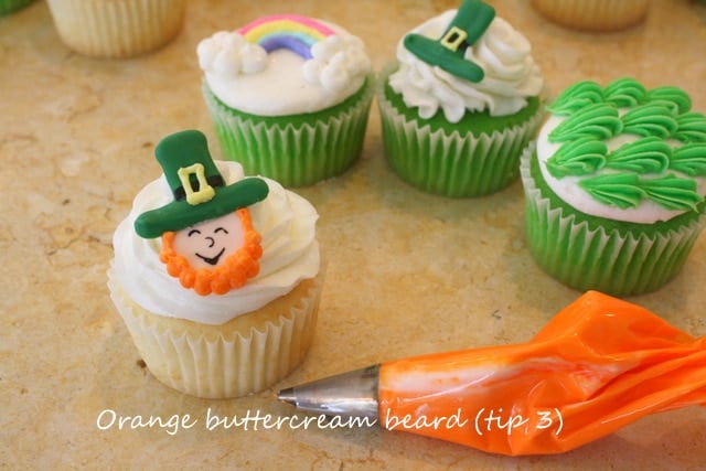 Adorable St. Patrick's Day Cupcake Tutorial by MyCakeSchool.com! Online cake tutorials, recipes, and more!