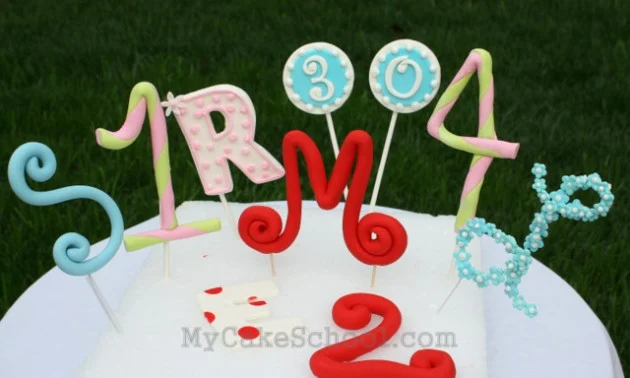 Letter and Number Cake Topper Tutorial- Free Video
