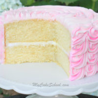 White Almond Sour Cream Cake- A Doctored Cake Mix Recipe