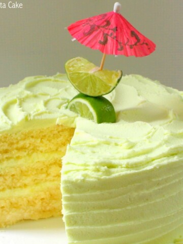 The BEST Margarita Cake with Tequila Lime Buttercream Frosting! MyCakeSchool.com.