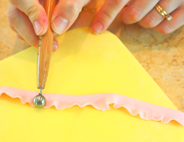 Beautiful Fondant Ruffled Rose Cake Tutorial by MyCakeSchool.com! Free Tutorial.
