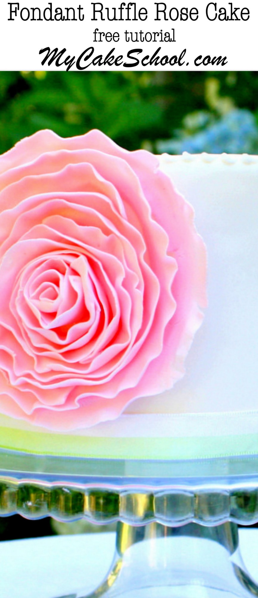 How to Make a Fondant Ruffle Rose! Free Cake Tutorial! My Cake School