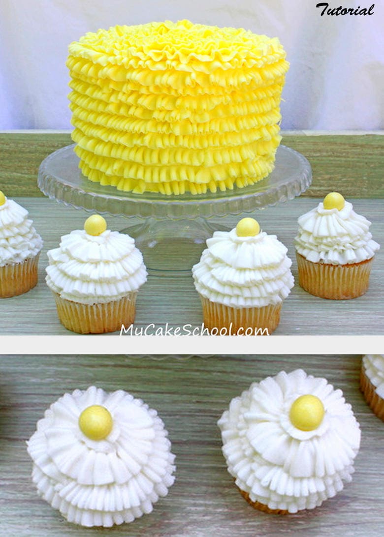 Elegant Ruffled Buttercream Cake Tutorial by MyCakeSchool.com!