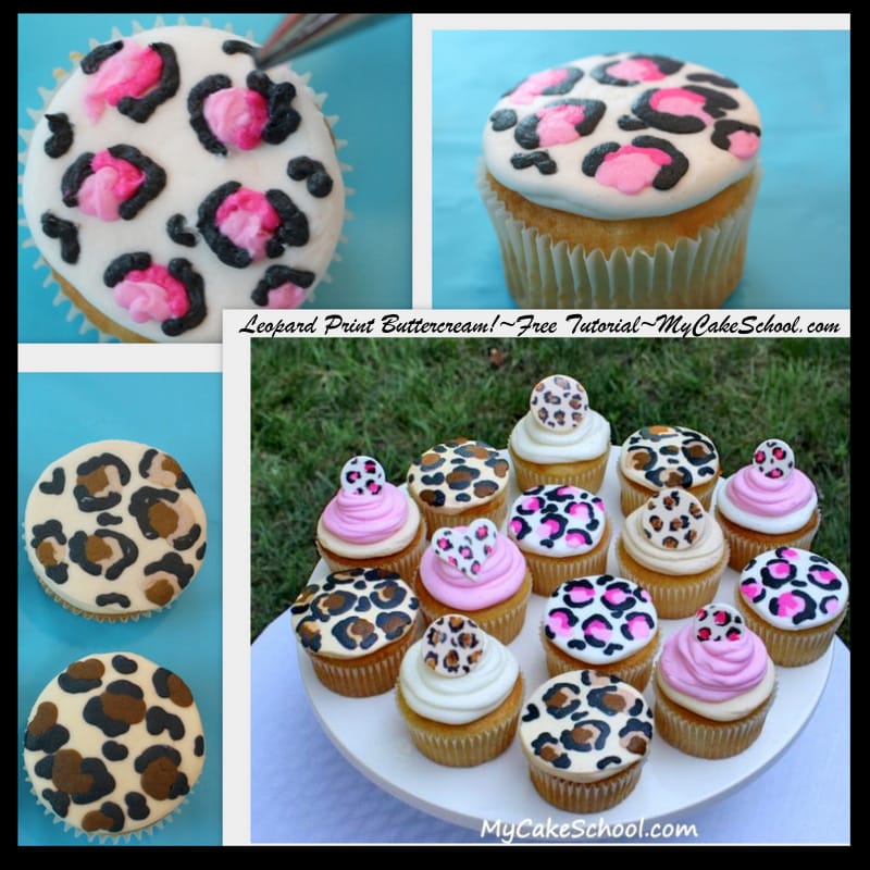 FUN! Learn to make leopard print cupcakes in this MyCakeSchool.com free cake tutorial!