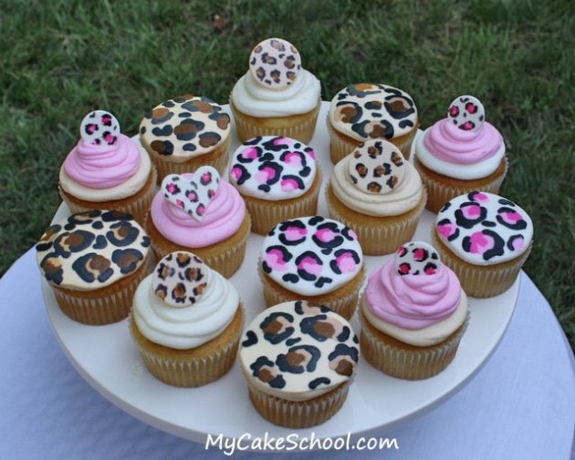 Learn how to make Leopard Print Cupcakes in this MyCakeSchool.com free cake tutorial!