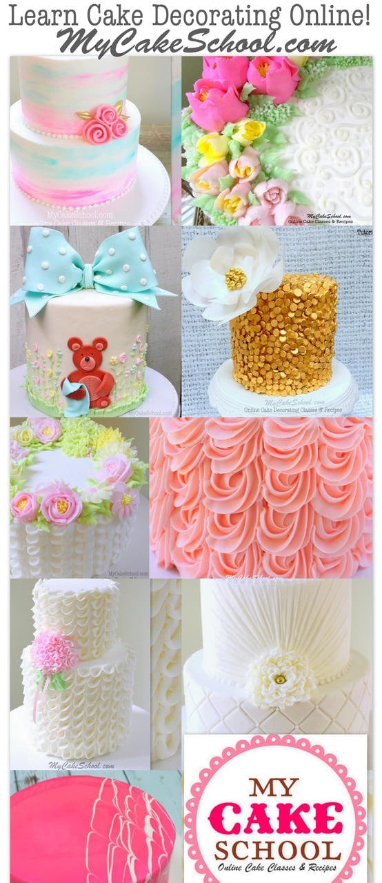 Learn Cake Decorating Online with My Cake School! We Offer Hundreds of Online Cake Decorating Tutorials and Recipes! Join us!