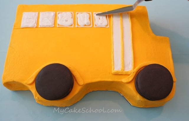 Adorable Back to School Cake and Cupcakes! Free cake decorating tutorial by MyCakeSchool.com! Online cake classes & recipes!