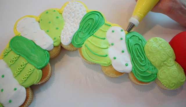 Learn to make this ADORABLE Very Hungry Caterpillar cupcake design in My Cake School's free blog tutorial! MyCakeSchool.com