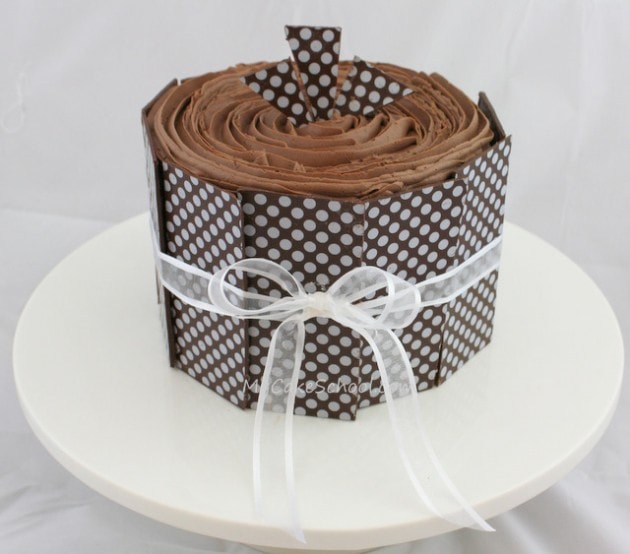 Learn how to use Chocolate Transfer Sheets in this free step by step cake tutorial by MyCakeSchool.com! So simple and beautiful!
