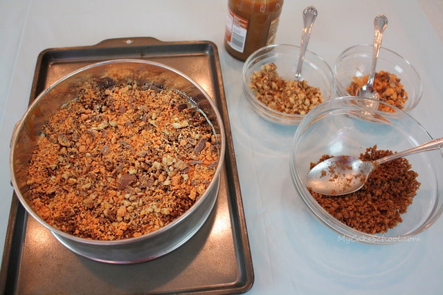 Delicious Butter Pecan and Pumpkin Ice Cream Cake! Perfect for fall gatherings and so simple to make! Recipe by MyCakeSchool.com!