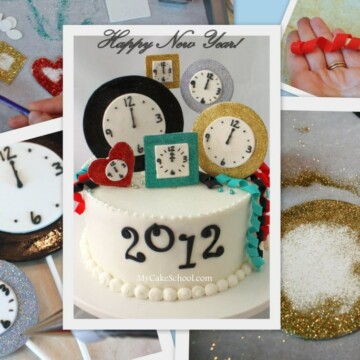 The CUTEST New Year's Eve Cake Decorating Tutorial by MyCakeSchool.com!