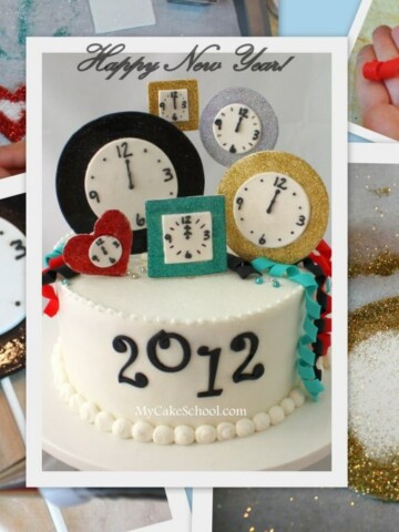 The CUTEST New Year's Eve Cake Decorating Tutorial by MyCakeSchool.com!