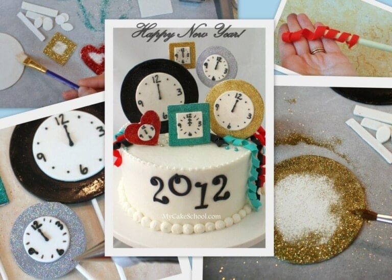 Happy New Year Cake--Blog Tutorial