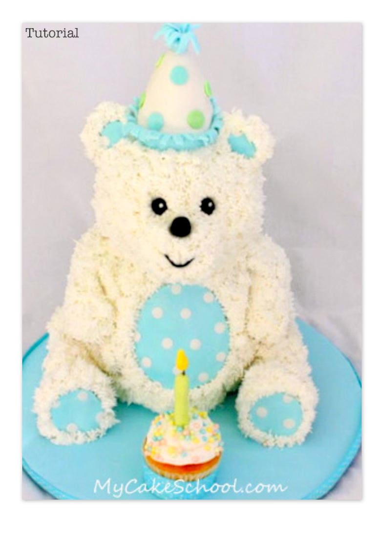 How to Make a Teddy Bear Cake! Cake Video My Cake School