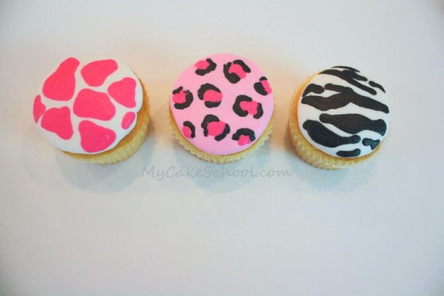 Wild About You! These adorable animal print cupcakes are perfect for Valentine's Day! Tutorial by MyCakeSchool.com!