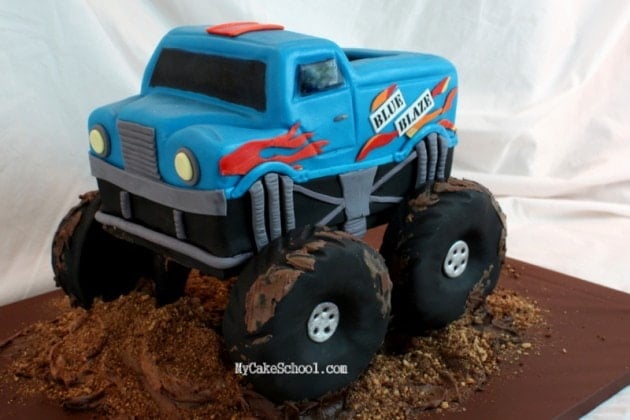 Learn to Create an Fabulous Monster Truck Cake in this MyCakeSchool.com Tutorial!