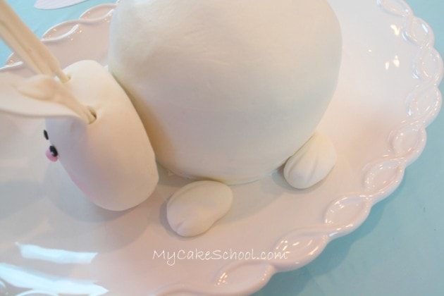 CUTE Bunny Cake Tutorial by MyCakeSchool.com! Free step by step cake tutorial. MyCakeSchool.com Online Cake Tutorials, Cake Videos, Cake Recipes, and more!