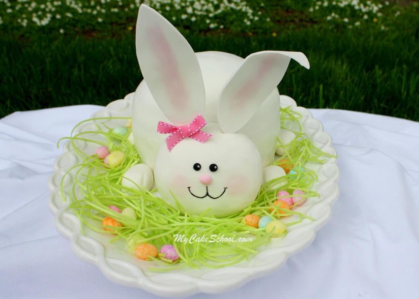 Sweet Bunny Cake Decorating Tutorial by MyCakeSchool.com! Online Cake Tutorials & Recipes!