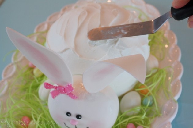 CUTE Easter Bunny Cake Tutorial by MyCakeSchool.com! Free step by step cake tutorial!