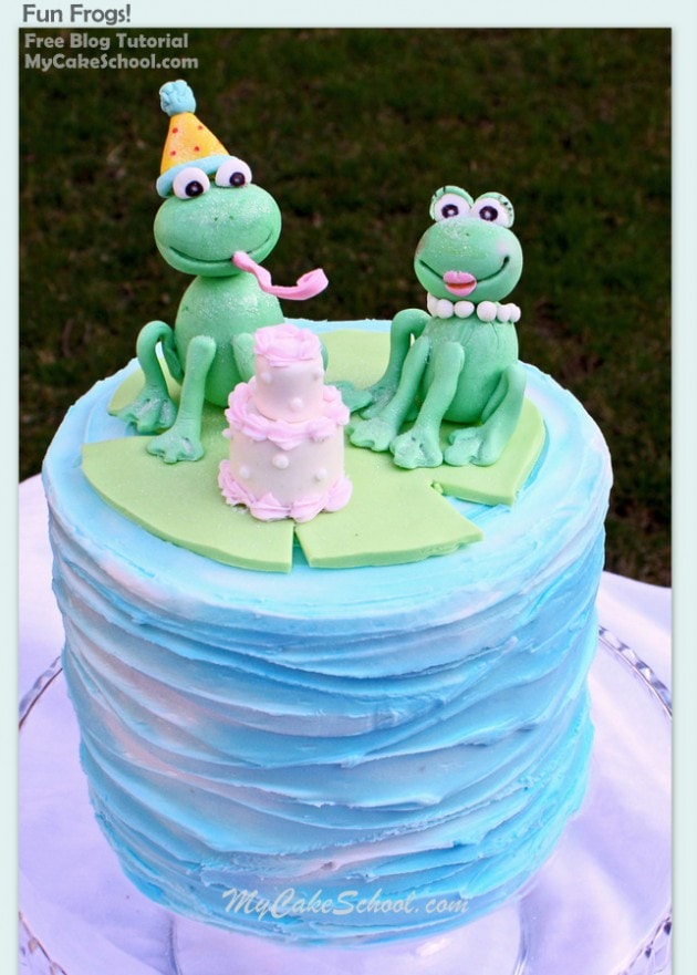 Sweet Frog Cake Topper Tutorial! Free Cake Decorating Tutorial by MyCakeSchool.com